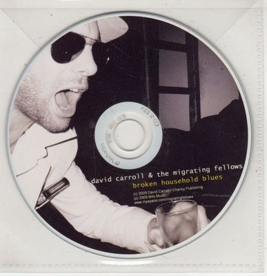 (GU260) David Carroll & The Migrating Fellows, Broken Household Blues - DJ CD