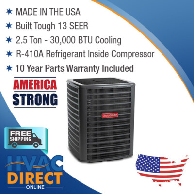 2.5 Ton 13 SEER Goodman Air Conditioner Condenser - Model GSX130301 | eBay