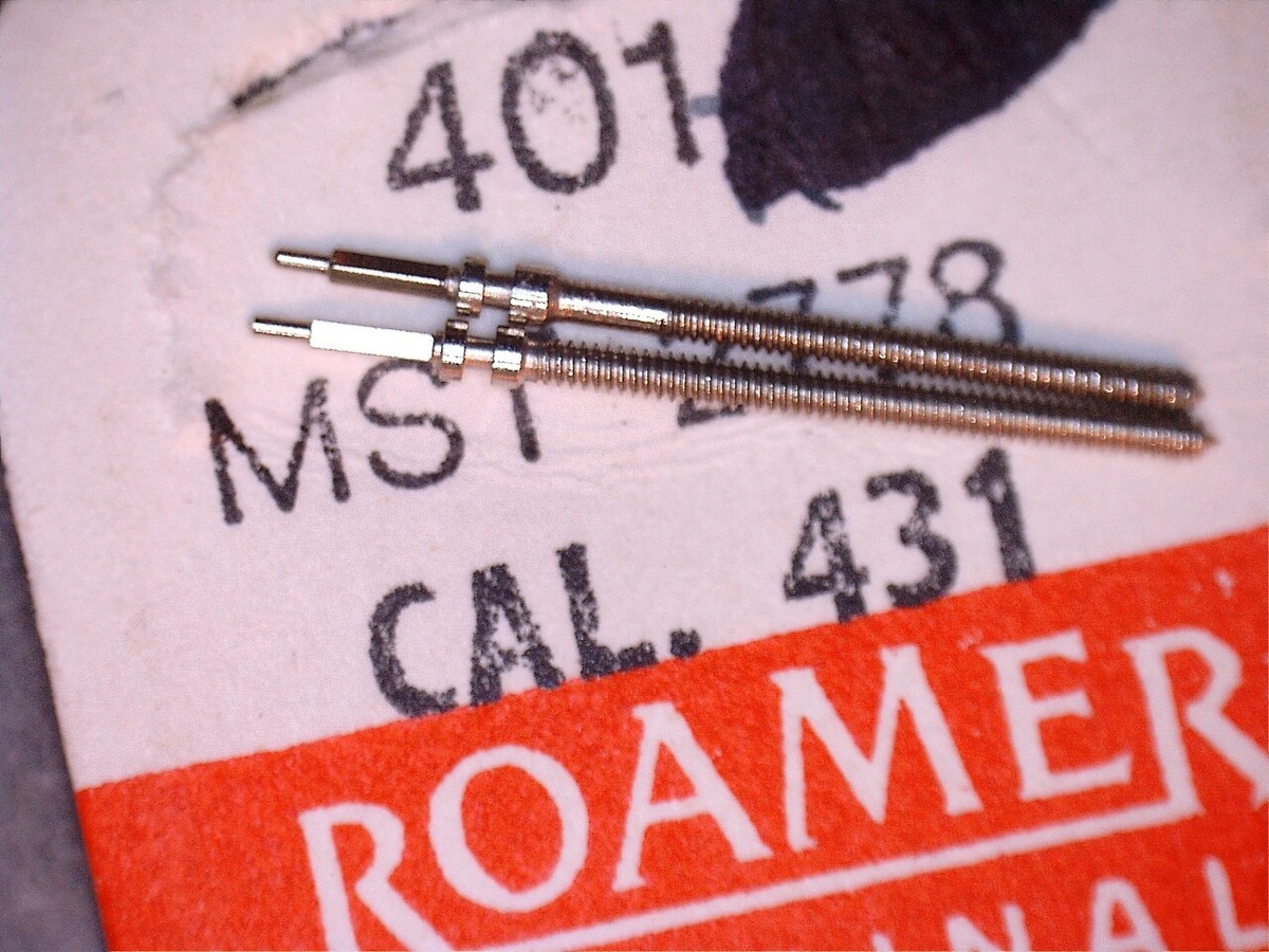 Tige De Remontoir MST N°401 Pour Montres Roamer, Medana - Acier - Neuf Ancien Stock (NOS)