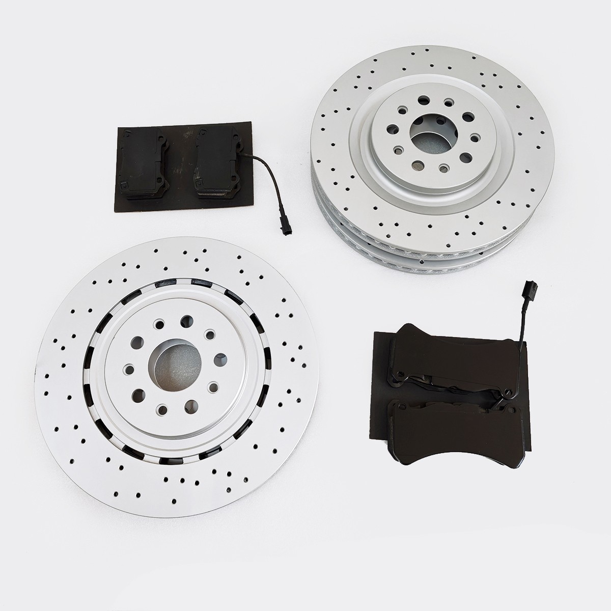 For Maserati Ghibli Quattroporte 2017-2021 Front & Rear Brake Pads & Rotors Kit