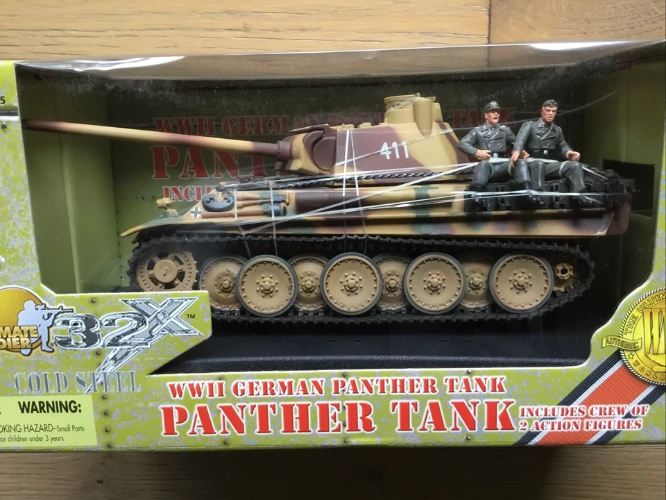 Ultimate Soldier 99405 German Camo Panzer Panther Tank & 2 Crew 1/32 Scale New - Image 3 of 4