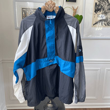 Vintage 90s Reebok Windbreaker Pullover 1/2 Zip XL