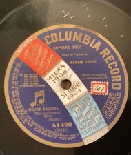 Maggie Teyte – 78 rpm Columbia A1490: HAHN L’heure exquise/Mifanwy; V+ cond