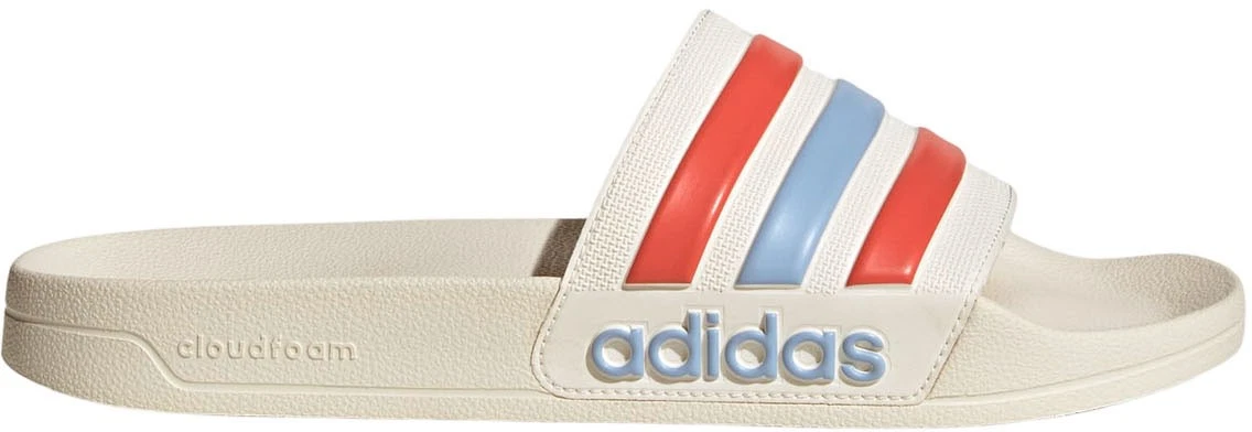 Adidas Unisex Adilette Shower Slides - Owhite / Globlu / Prelsc - Authentic New