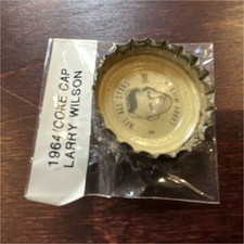 Coca-Cola 1964 Original Bottle Cap Larry Wilson Silver Red Soda Collectible