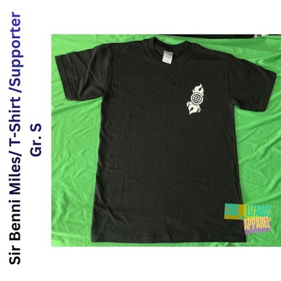 Sir Benni Miles Supporter T-Shirt Black Size S, Unisex Y2K Streetwear Cotton