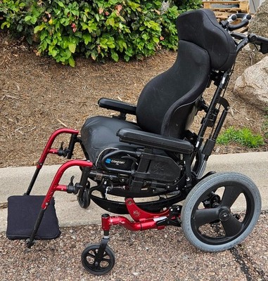 Ki mobility Focus CR Tilt In Space Manual Transport Wheelchair 16''x17''