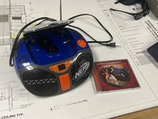 NERF CD Boombox AM/FM Player 56356-TRU N-Strike With Power Cable - Tested, Works