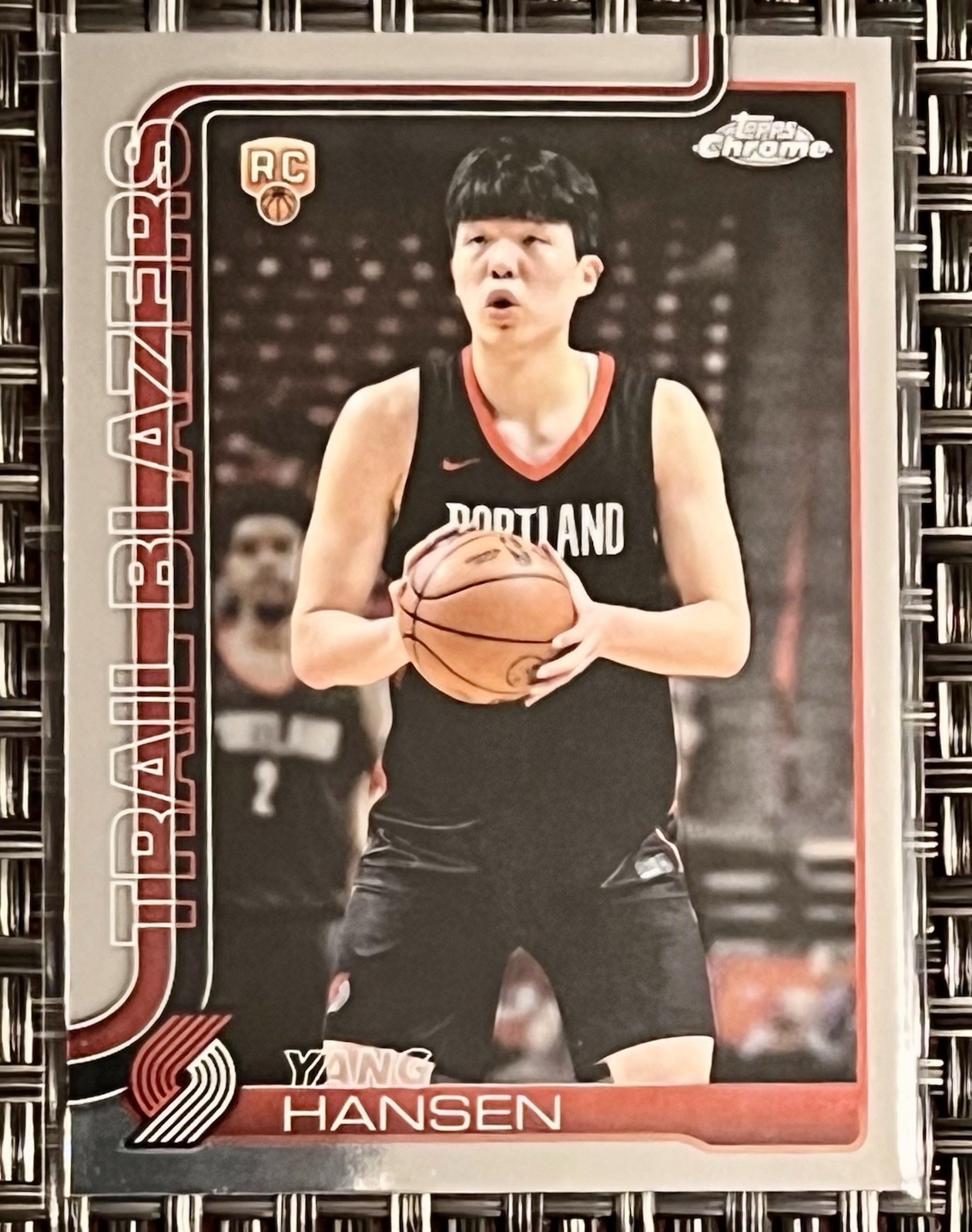 2025-26 Topps Chrome Yang Hansen RC #266 Base - Portland Trailblazers