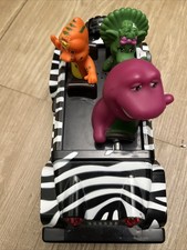 Nostalgia Barney The Dinosaur Safari Jeep Push Along Car Toy C. 2007 (BoxA)