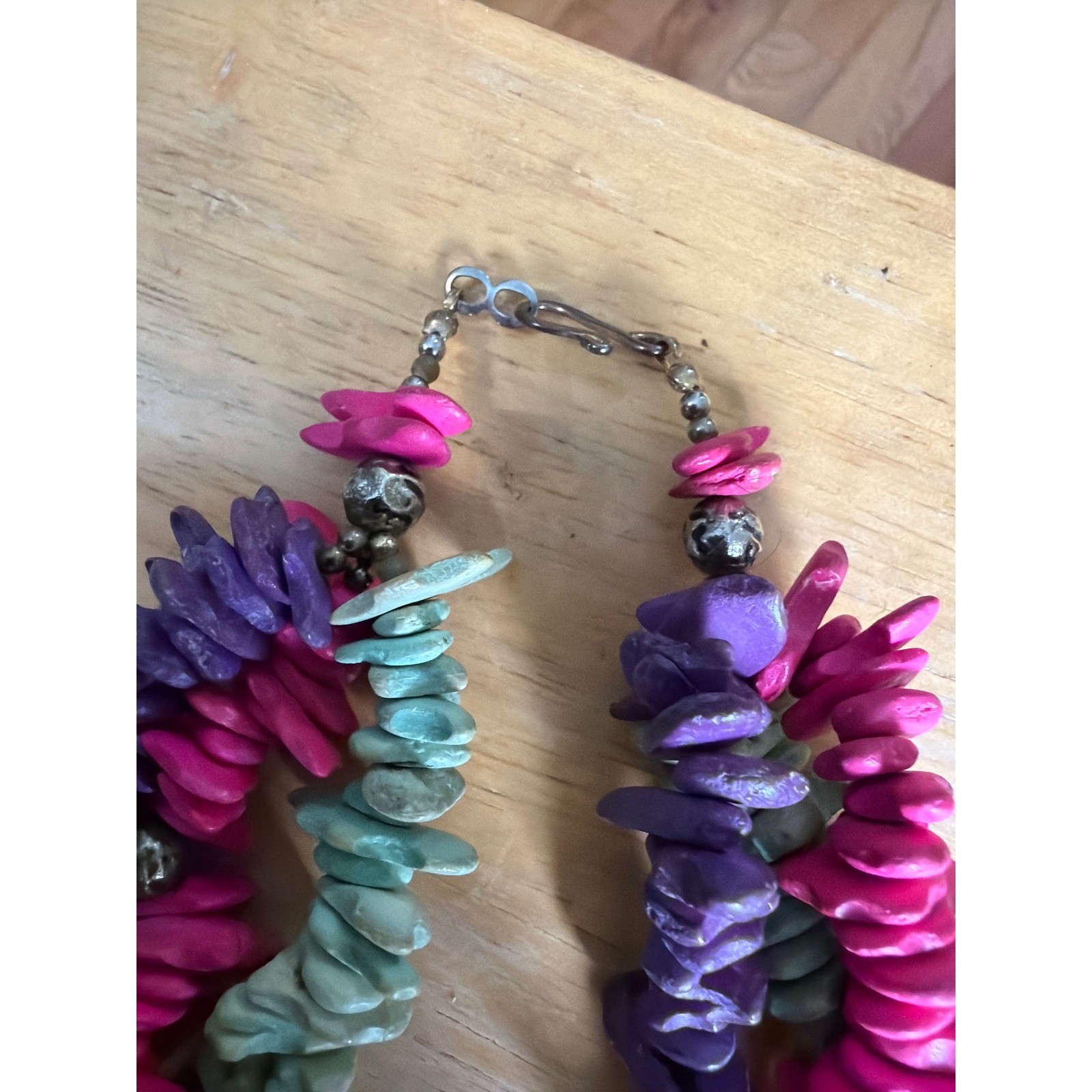 Boho Statement Necklace Multi Strand  Pendant Mul… - image 3