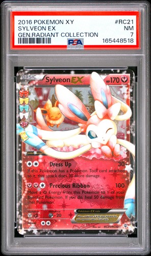 2016 POKEMON XY GENERATIONS RADIANT COLLECTION #RC21 SYLVEON EX PSA 7
