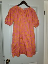 Free Assembly Women's Floral Dress Pink Orange Puff Sleeve Size Large L