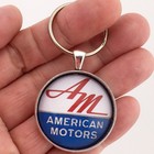 Vintage AMC American Motors Corporation Emblem Logo 1.2" Diameter Keychain