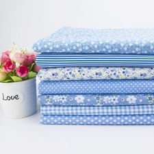 Fat Quarter Fabric Bundle 20x20,7Pcs Cotton Quilting Supplies,for Patchwork,Blue