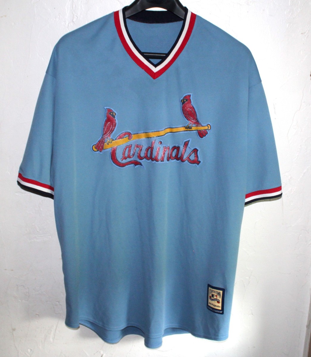 St Louis MO Cardinals Majestic Cooperstown Vintage Baseball Jersey