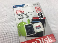 SanDisk Ultra 128GB MicroSDXC A1 Class 10 UHS-I Memory Card with Adapter 120MB/s