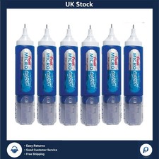 Correction Fluid Pen White Out With Metal Tip - 12ml, Pack Of 6