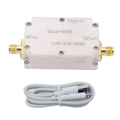 Amplifier 40DB Gain 10M To 6GHz Transmission LNA RF Power Preamplifier