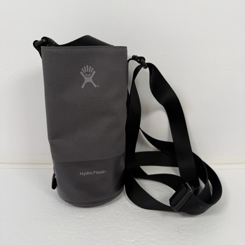 Hydro Flask Water Bottle Sleeve Gray Carrier Sling Crossbody Carry Adjust Strap