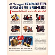 1942 DuPont Anti-Freeze Original Vintage Print Ad