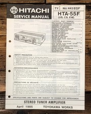 Hitachi HTA-55F Receiver Service Manual Original 