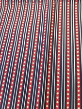 1 Yrd 2004 American Flag Patriotic Red White Blue Stars Small Striped 100 ...