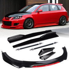 Front Bumper Lip Spoiler Splitter Body Kit Side Skirt Rear Lip For Mazda 3 5 6 S