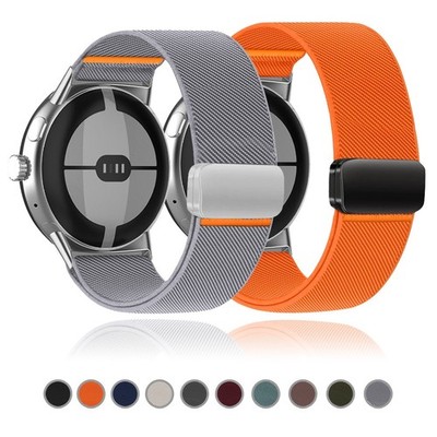 Für Google Pixel Watch 1 2 3 4 41mm 45mm Magnetisch Schnalle Nylon Sport Armband