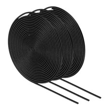 3 Pezzi Manicotto Antincendio Treccia Isolamento Filo,16.4Ft-2mm ID Nero, Silicone Alta Temperatura