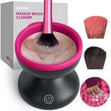 Electric Makeup Brush Cleaner Machine, Powerful Friction Removes Residue on Make
