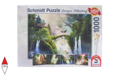 PUZZLE LANDSCHAFTEN SCHMIDT FLÜSSE UND WASSERFÄLLE FELLENBERG VERZAUBERTER SPRING 1000 TEILE