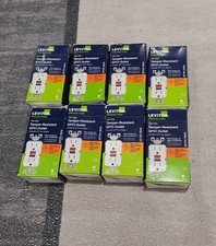 Lot of 8 Leviton 15A 125V Self-Test Tamper Resistant GFCI Outlet White GFTR1-RKW