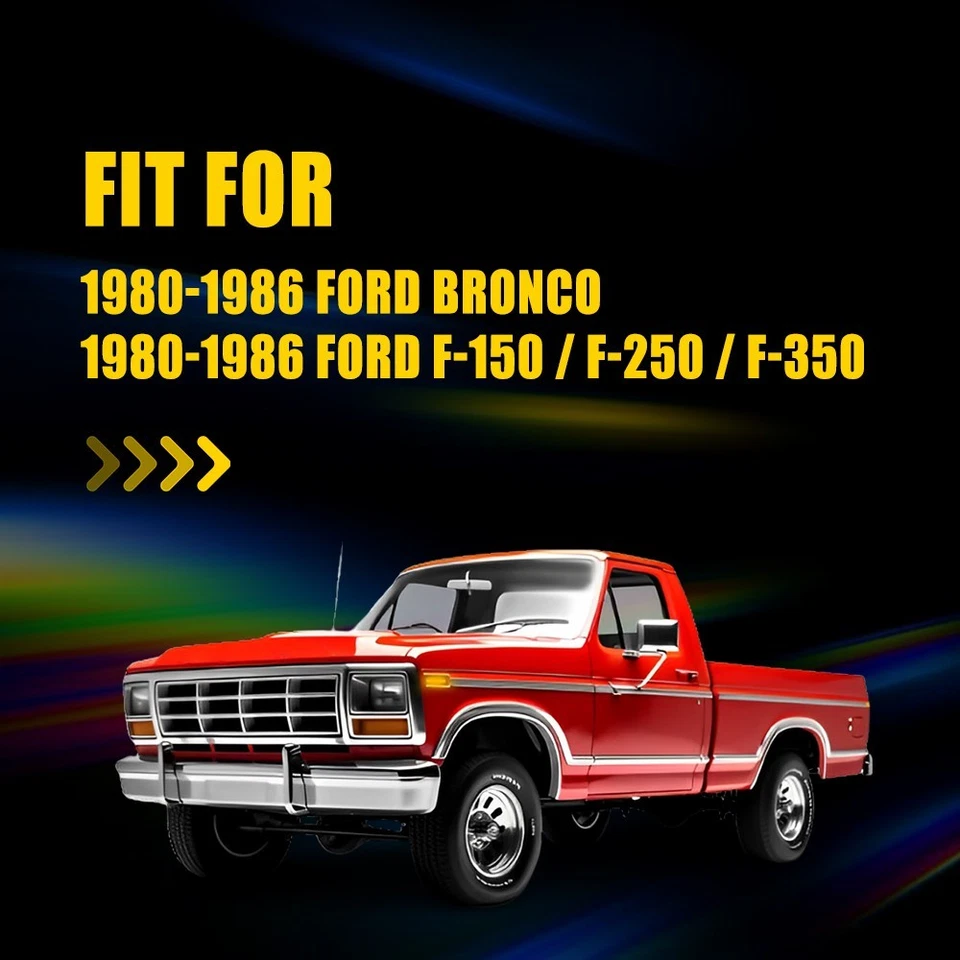 Luz marcadora de parachoques LED lateral de humo para camioneta Ford Bronco F-150 80-86 F-250 F-350 Foto 2 de 4