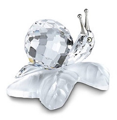 Swarovski Kristall ''SCHNECKE auf einem REBENBLATT'' Neuwertig - OVP