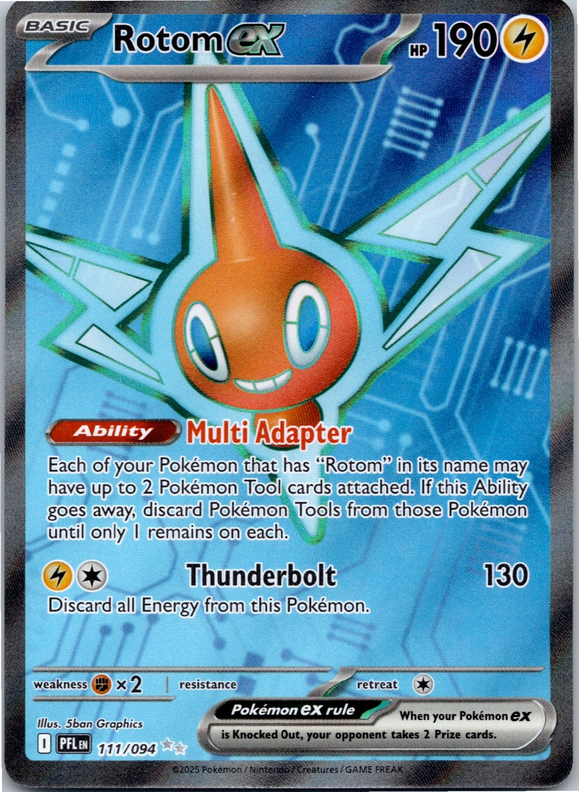 Rotom ex Ultra Rare ME02: Phantasmal Flames 111/094 LP
