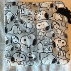 Peanuts Snoopy & Woodstock Gray/Black Cartoon Print set of potholders/oven mitts — photo 3