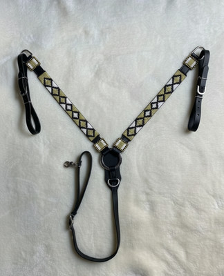 Martin Saddlery Western Premium Leather Equestrian Bead Headstall, Breast Collar