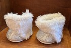 Build A Bear #BAB White Sparkle Faux Fur Boots — photo 2