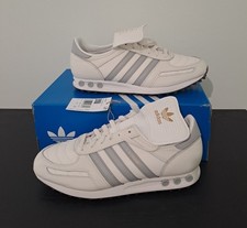 Adidas LA Trainer LT bianco sporco EUR 45 1/3 UK 10. 5 sneakers in pelle DEADSTOCK
