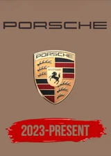 Porsche Logo Timeline Poster 12x8in Metal Sign Emblem 911 Boxter Garage Car t