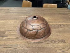 17" Round Hammered Copper Bathroom Sink Drop In New