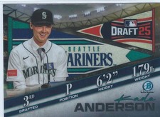 Kade Anderson, Mariners, 2025 Bowman Chrome Draft Draft Night, #BDN3