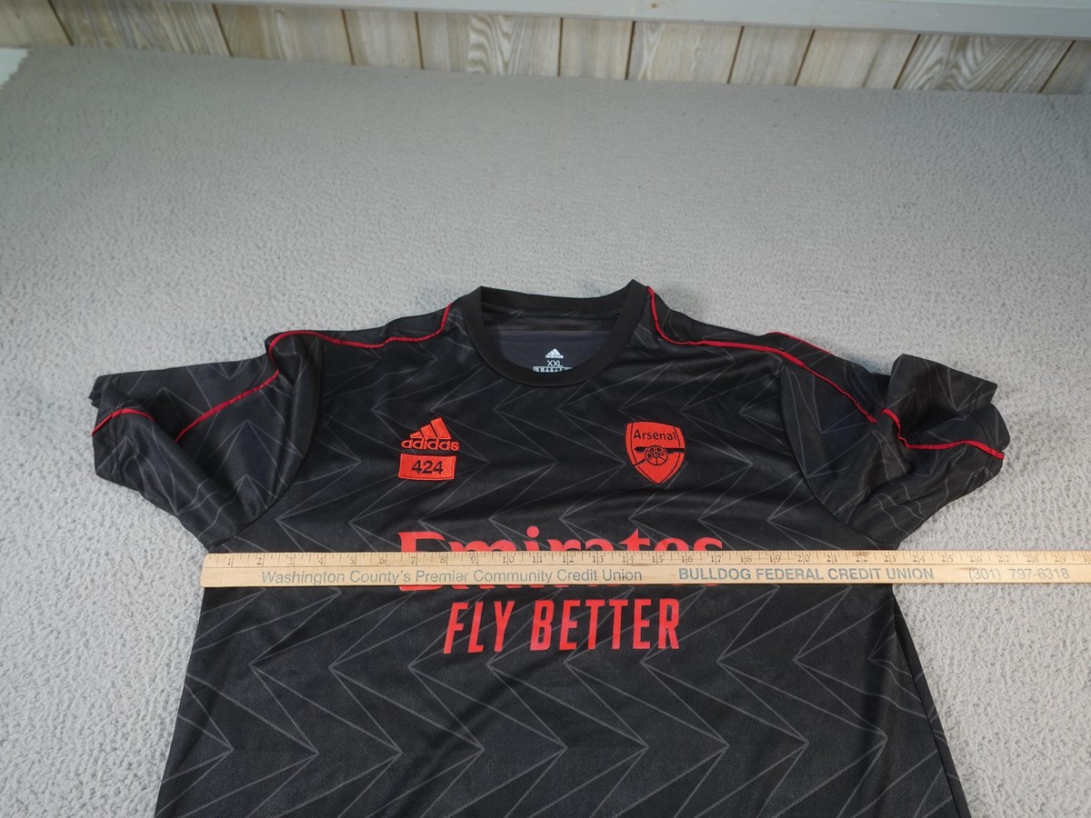 Adidas x Arsenal x 424 Pepe Jersey Mens 2XL Black Soccer Pre Match
