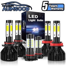 For 2007-2015 Chevrolet Tahoe 6x LED Headlights+Fog Light Bulbs Kit Bright