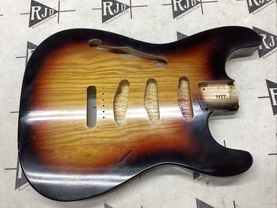 MJT Strat Style Electric Guitar Body Sunburst Nitro Relic Thinline