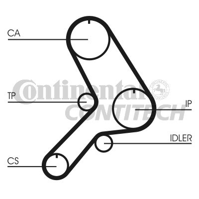ENGINE TIMING BELT CAM BELT CT619 CONTITECH NEW OE REPLACEMENT - Picture 2 of 7