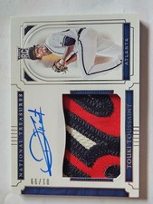 1/99 Touki Toussaint Atlanta MLB RPA auto rookie Jersey Card National Treasures . rookie card picture