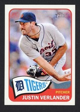 2014 Topps Heritage JUSTIN VERLANDER Tigers ACTION VARIATION #430 MINT