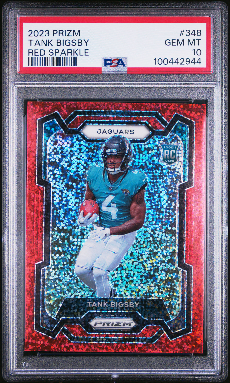 2023 PANINI PRIZM RED SPARKLE #348 TANK BIGSBY ROOKIE RC PSA 10
